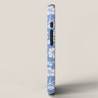 Vintage Style Chintz Florals On Blue iPhone Case Gallery Image 2