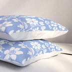 Vintage Style Chintz Florals On Blue Pillow Sham Gallery Image 3