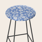 Vintage Style Chintz Florals On Blue Stool Gallery Image 2