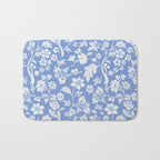 Vintage Style Chintz Florals On Blue Bath Mat Gallery Image 1