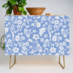 Vintage Style Chintz Florals On Blue Credenza Gallery Image 1
