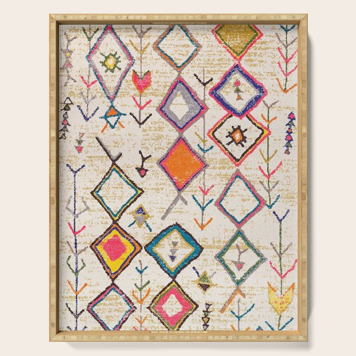 Traditional Vintage Moroccan Berber rug Serving Tray Gallery Image 1