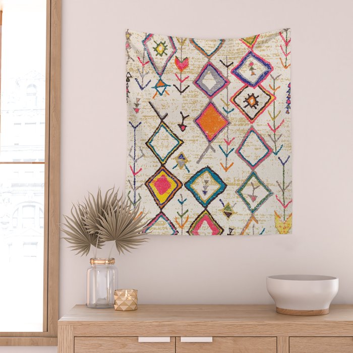 Traditional Vintage Moroccan Berber rug Wall Tapestry Gallery Image 2