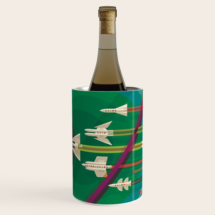 NASA Retro Space Travel Poster The Grand Tour Wine Chiller Gallery Image 1