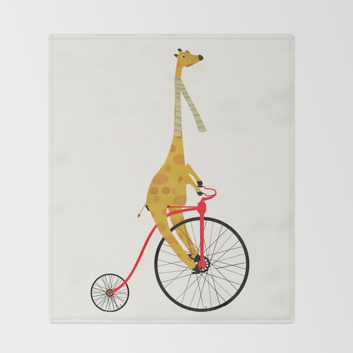 the high wheeler Throw Blanket Gallery Image 2