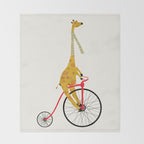 the high wheeler Throw Blanket Gallery Image 2