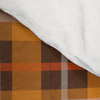 Autumn Retro 70s Plaid Pattern in Brown and Orange Comforter Gallery Image 4