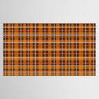 Autumn Retro 70s Plaid Pattern in Brown and Orange Tablecloth Gallery Image 2