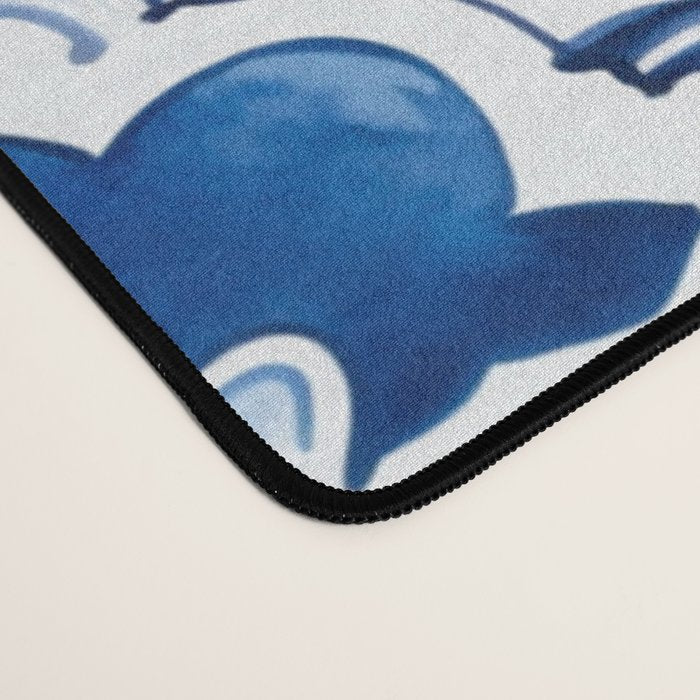 Blue tiles,mosaic,Mediterranean tiles,majolica art ,lemon ,citrus, Desk Mat Gallery Image 4