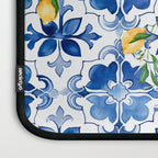 Blue tiles,mosaic,Mediterranean tiles,majolica art ,lemon ,citrus, Laptop Sleeve Gallery Image 3