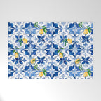 Blue tiles,mosaic,Mediterranean tiles,majolica art ,lemon ,citrus, Welcome Mat Gallery Image 1