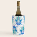 Hamsa Hand - Blue & Turquoise Palette Wine Chiller Gallery Image 1