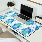 Hamsa Hand - Blue & Turquoise Palette Desk Mat Gallery Image 2