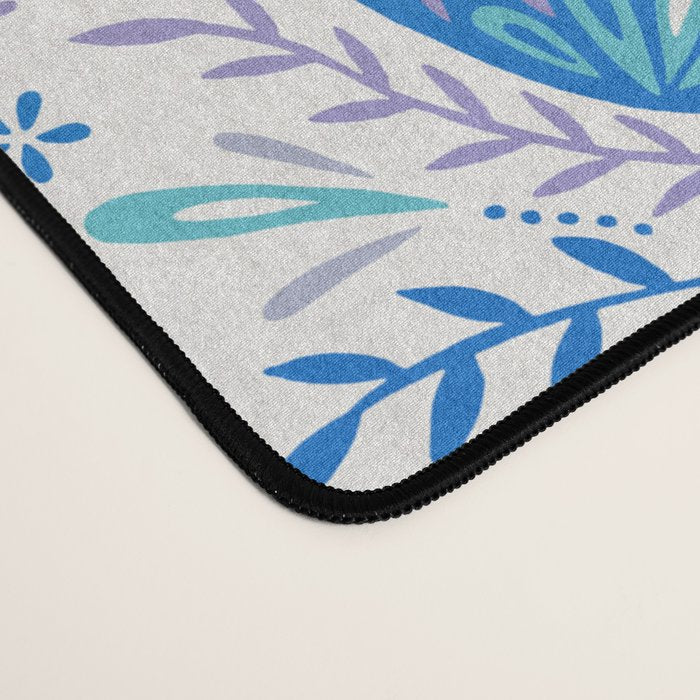 Hamsa Hand - Blue & Turquoise Palette Desk Mat Gallery Image 4