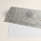 Antique Persian Cream Blue Pearl Carpet Wrapping Paper Gallery Image 2