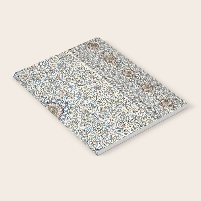 Antique Persian Cream Blue Pearl Carpet Notebook Gallery Image 2