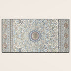 Antique Persian Cream Blue Pearl Carpet Desk Mat Gallery Image 3