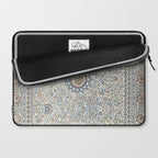 Antique Persian Cream Blue Pearl Carpet Laptop Sleeve Gallery Image 2