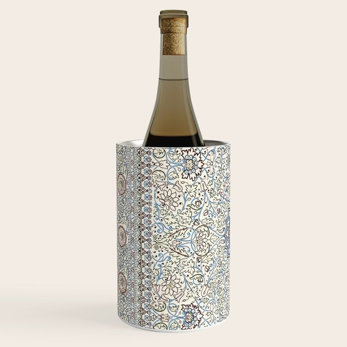 Antique Persian Cream Blue Pearl Carpet Wine Chiller Gallery Image 2
