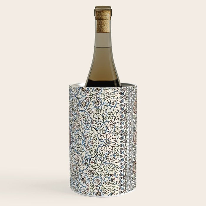 Antique Persian Cream Blue Pearl Carpet Wine Chiller Gallery Image 3