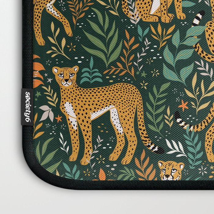 Spring Cheetah Pattern II - Lush Green Laptop Sleeve Gallery Image 3