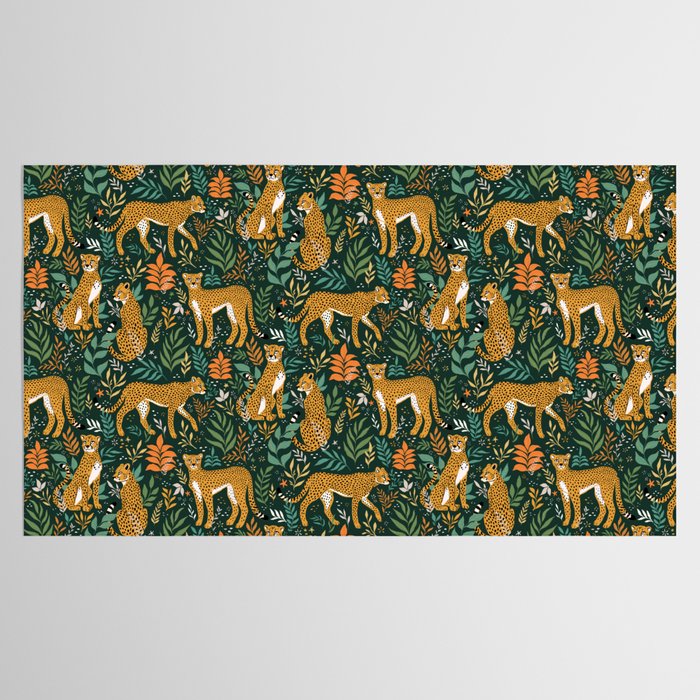 Spring Cheetah Pattern II - Lush Green Tablecloth Gallery Image 2