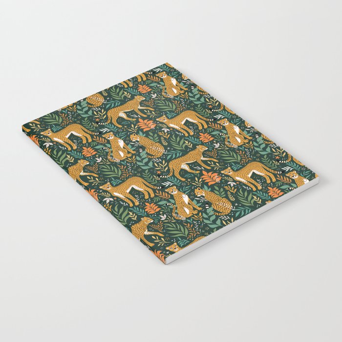 Spring Cheetah Pattern II - Lush Green Notebook Gallery Image 1