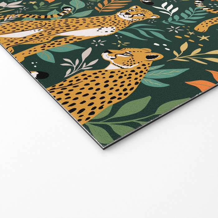 Spring Cheetah Pattern II - Lush Green Welcome Mat Gallery Image 2