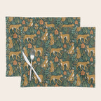 Spring Cheetah Pattern II - Lush Green Placemat Gallery Image 1
