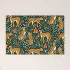 Spring Cheetah Pattern II - Lush Green Welcome Mat Gallery Image 1