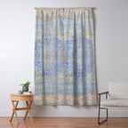 Powder Blue Lemon Antique Persian Mamluk Window Curtain Gallery Image 5
