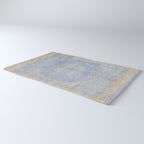 Powder Blue Lemon Antique Persian Mamluk Rug Gallery Image 3