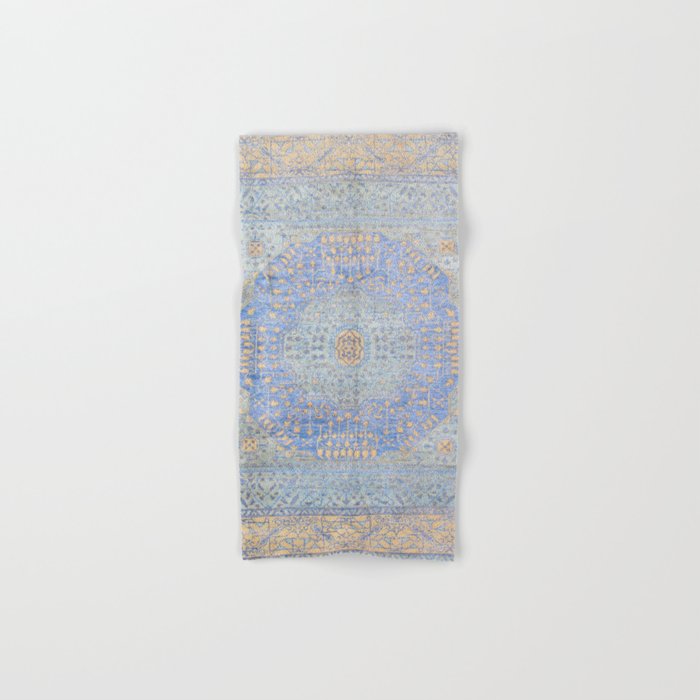 Powder Blue Lemon Antique Persian Mamluk Bath Towel Gallery Image 1