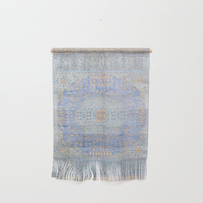 Powder Blue Lemon Antique Persian Mamluk Wall Hanging Gallery Image 1