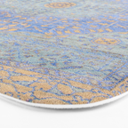 Powder Blue Lemon Antique Persian Mamluk Bath Mat Gallery Image 3