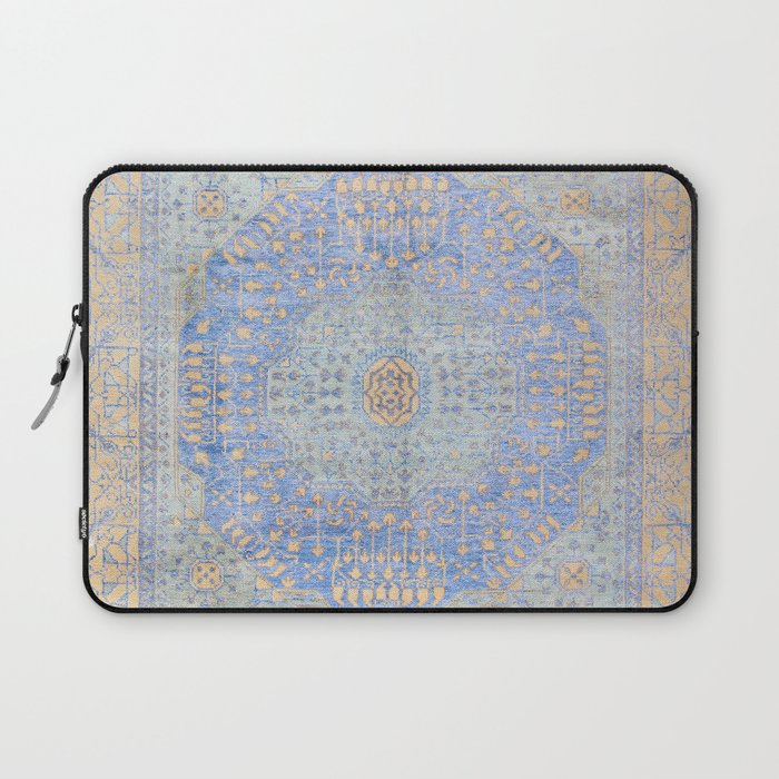 Powder Blue Lemon Antique Persian Mamluk Laptop Sleeve Gallery Image 1