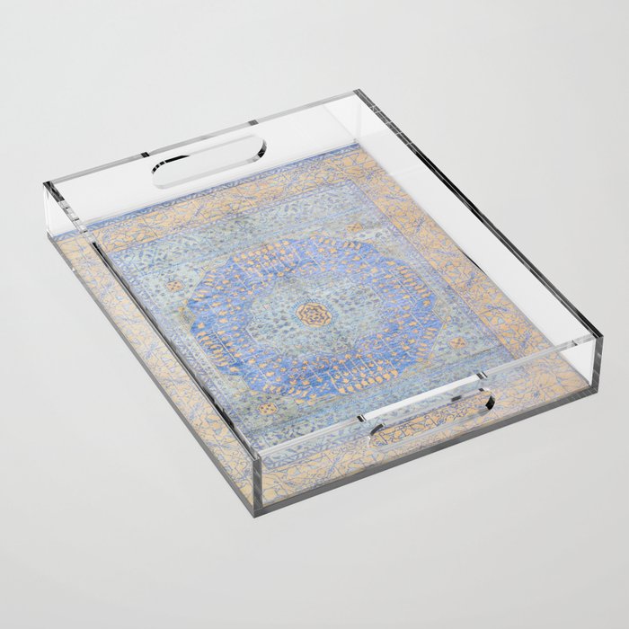 Powder Blue Lemon Antique Persian Mamluk Acrylic Tray Gallery Image 1