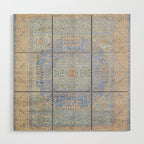 Powder Blue Lemon Antique Persian Mamluk Wood Wall Art Gallery Image 1