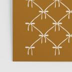 Bows & Ribbons Pattern XVII Burnt Ochre Poster Gallery Image 3