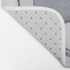 Abstract Line Work Blue Grey Bath Mat Gallery Image 2