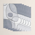 Abstract Line Work Blue Grey Wrapping Paper Gallery Image 3