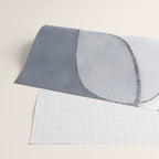 Abstract Line Work Blue Grey Wrapping Paper Gallery Image 2