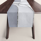 Abstract Line Work Blue Grey Table Runner Gallery Image 1