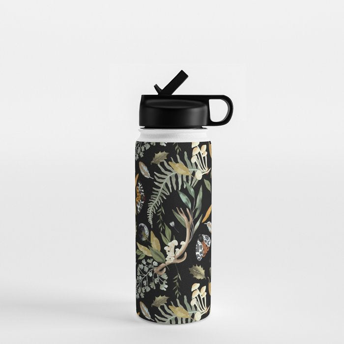 Moths Mystical Woodland D Water Bottle Gallery Image 1