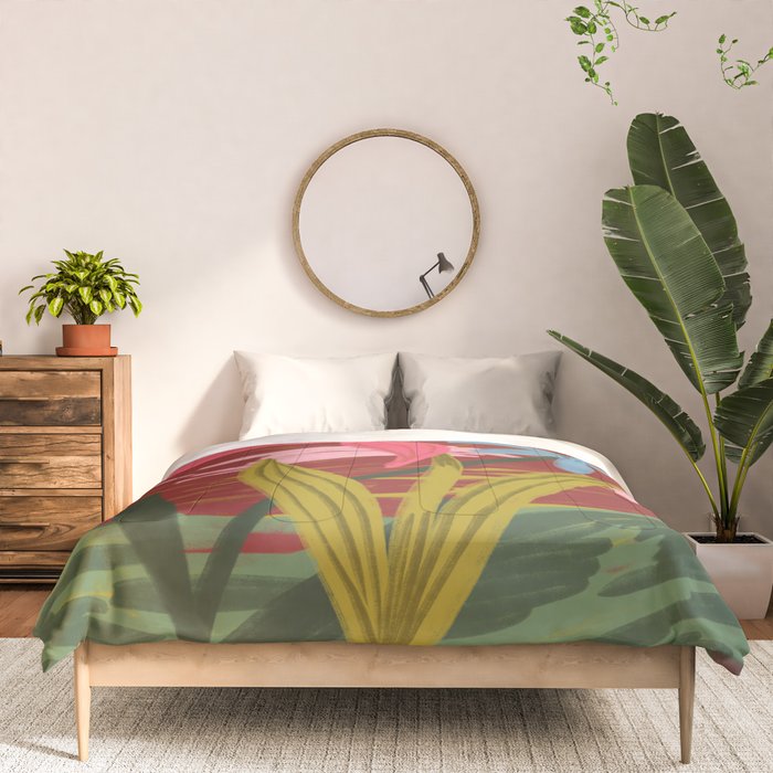 Expressionist Lilly Flowers  Comforter Gallery Image 3