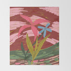 Expressionist Lilly Flowers  Throw Blanket Gallery Image 2