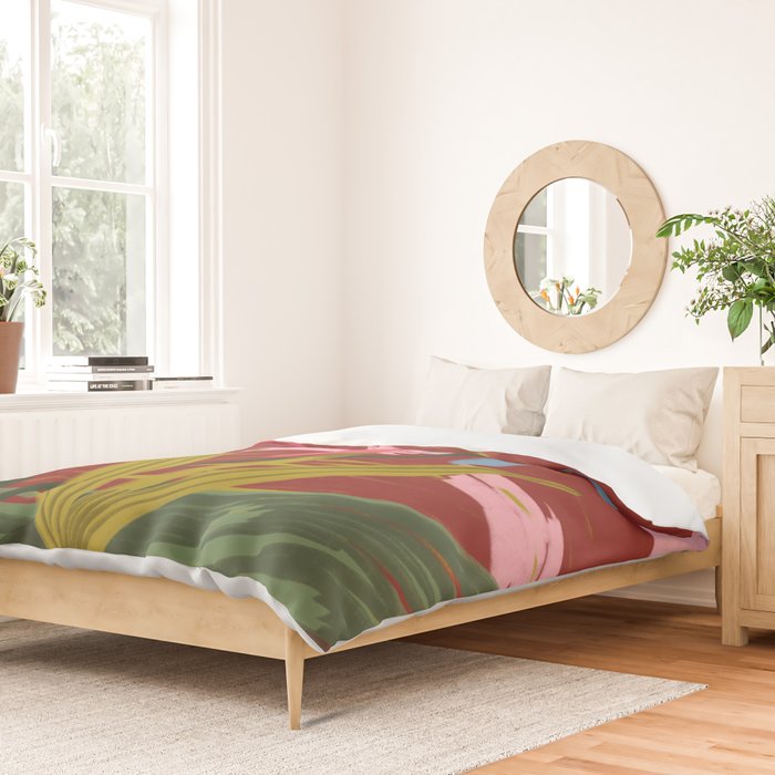 Expressionist Lilly Flowers  Duvet Cover Gallery Image 2
