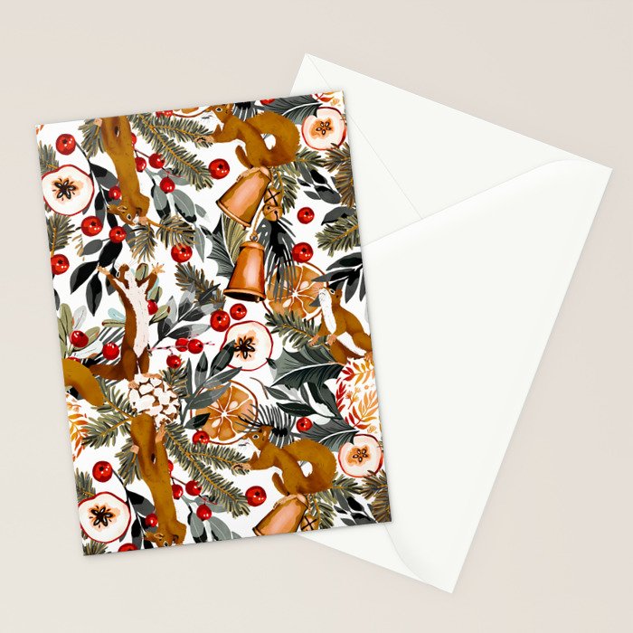 Squirrels on the Christmas tree I Stationery Card Gallery Image 2