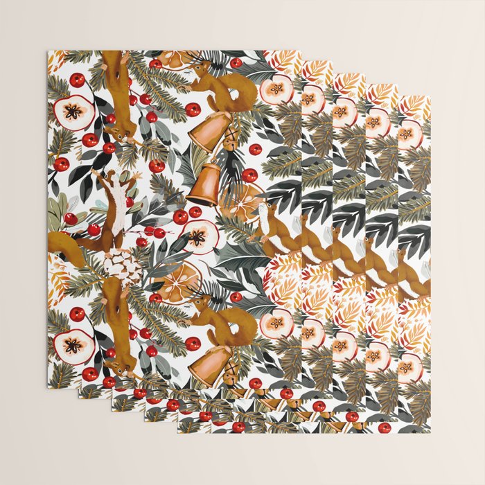 Squirrels on the Christmas tree I Wrapping Paper Gallery Image 3