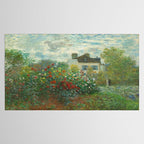 Claude Monet The Artist's Garden In Argenteuil A Corner Of The Garden With Dahlias 1873 Tablecloth Gallery Image 2